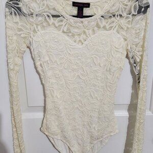 Material Girl Lace Top White XS